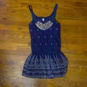 VINTAGE Free People 100% Silk Tank Dress Size 4